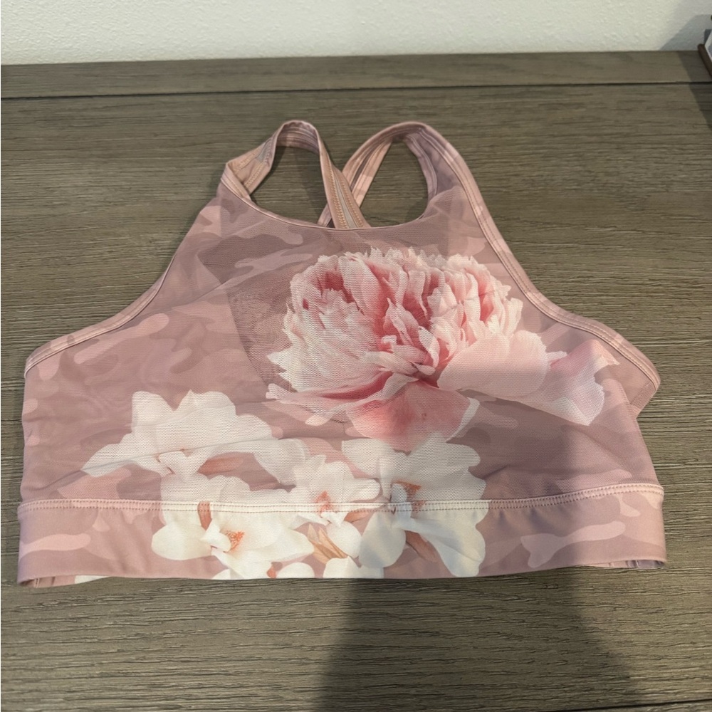 Floral Pink Sports Bra